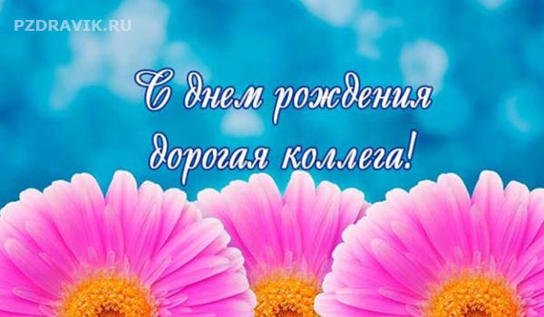 Трогательные поздравления с днем рождения женщине коллеге - Пздравик.ру